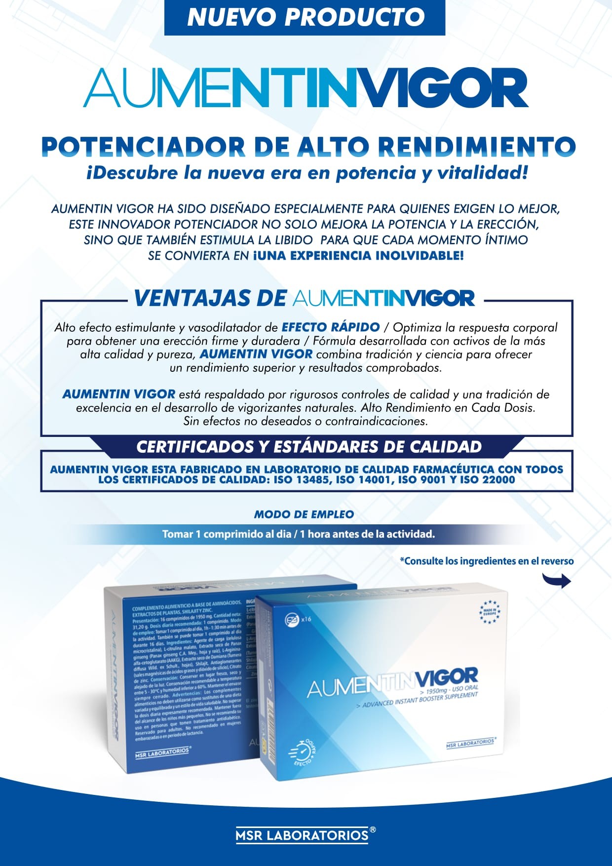 AUMENTIN VIGOR® – Potenciador masculino natural MSR 2 AUMENTIN VIGOR® – Potenciador masculino natural MSR - Imagen 2