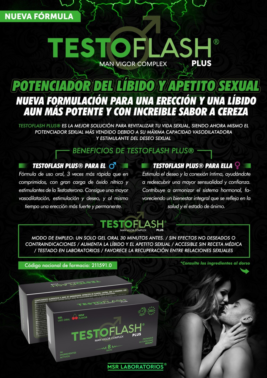 TESTOFLASH PLUS CHERRY 8 SHOTS MSR 3 TESTOFLASH PLUS CHERRY 8 SHOTS MSR - Imagen 3