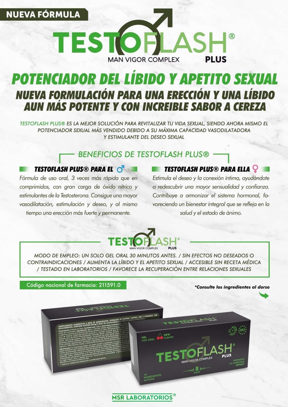 TESTOFLASH PLUS CHERRY 8 SHOTS MSR 4 TESTOFLASH PLUS CHERRY 8 SHOTS MSR - Imagen 4