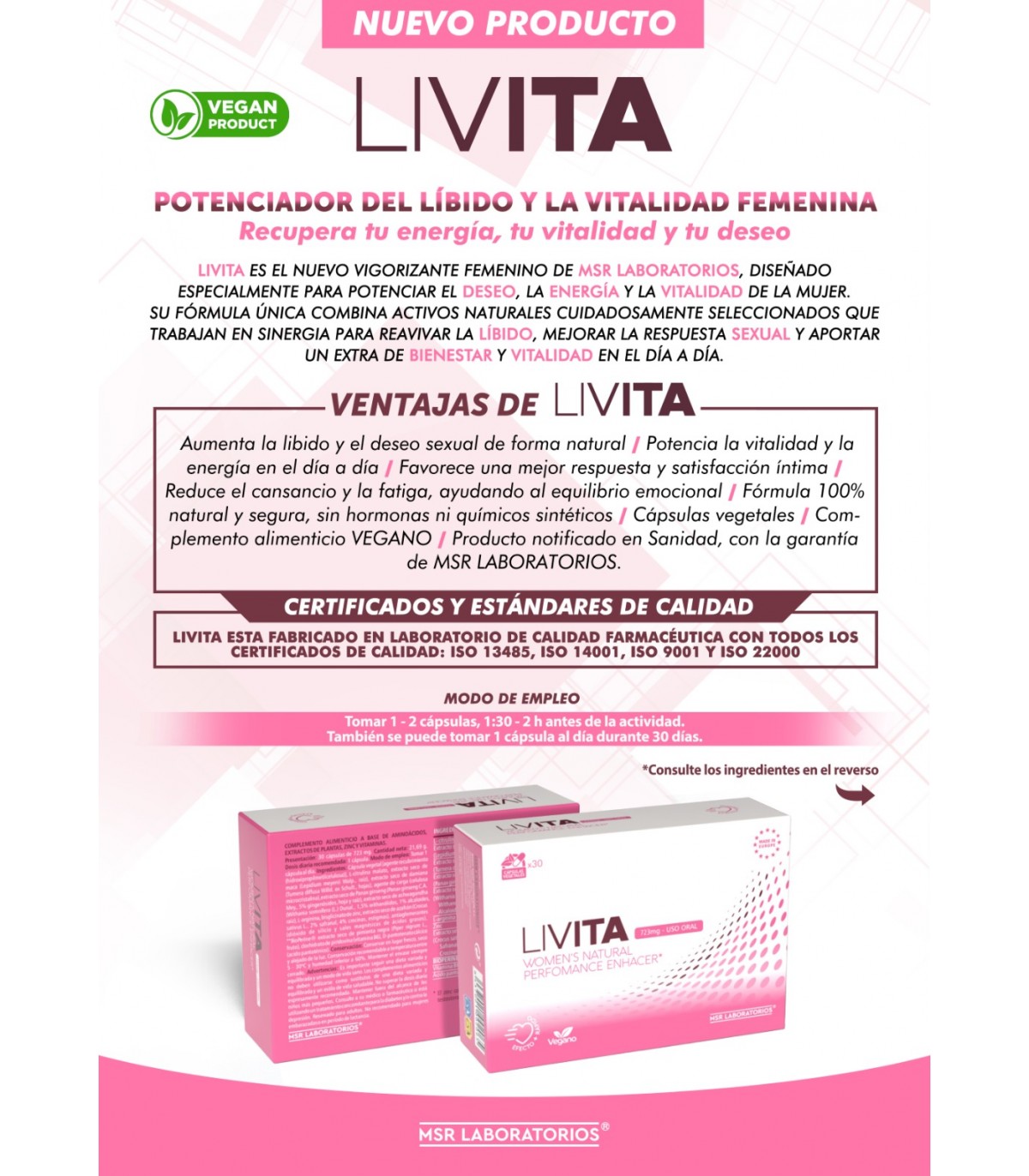 LIVITA WOMAN 30 CÁPSULAS 2 LIVITA WOMAN 30 CÁPSULAS - Imagen 2